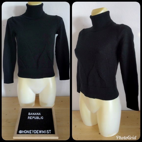 Banana Republic Sweaters - • Banana Republic • Black Wool Turtleneck Sweater